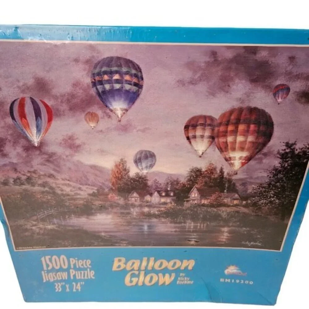 Hot Air Balloon Glow Jigsaw Puzzle 1500 Piece Art By Nicky Boehme New‎ PLS READ